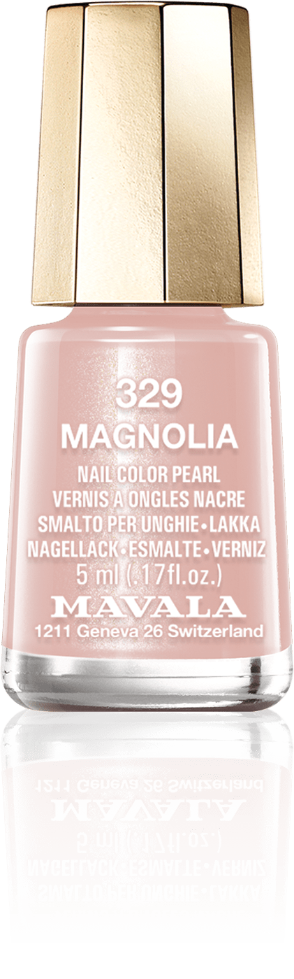 Magnolia — Ein Beige-Nude Rosa, wie die Blumen mit demselben Namen in einem traumhaften Garten 